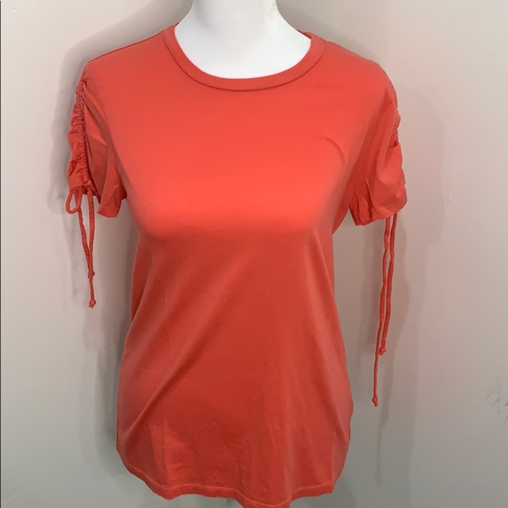 Michael Star Pink Taryn Tee with Shirring Sleeve